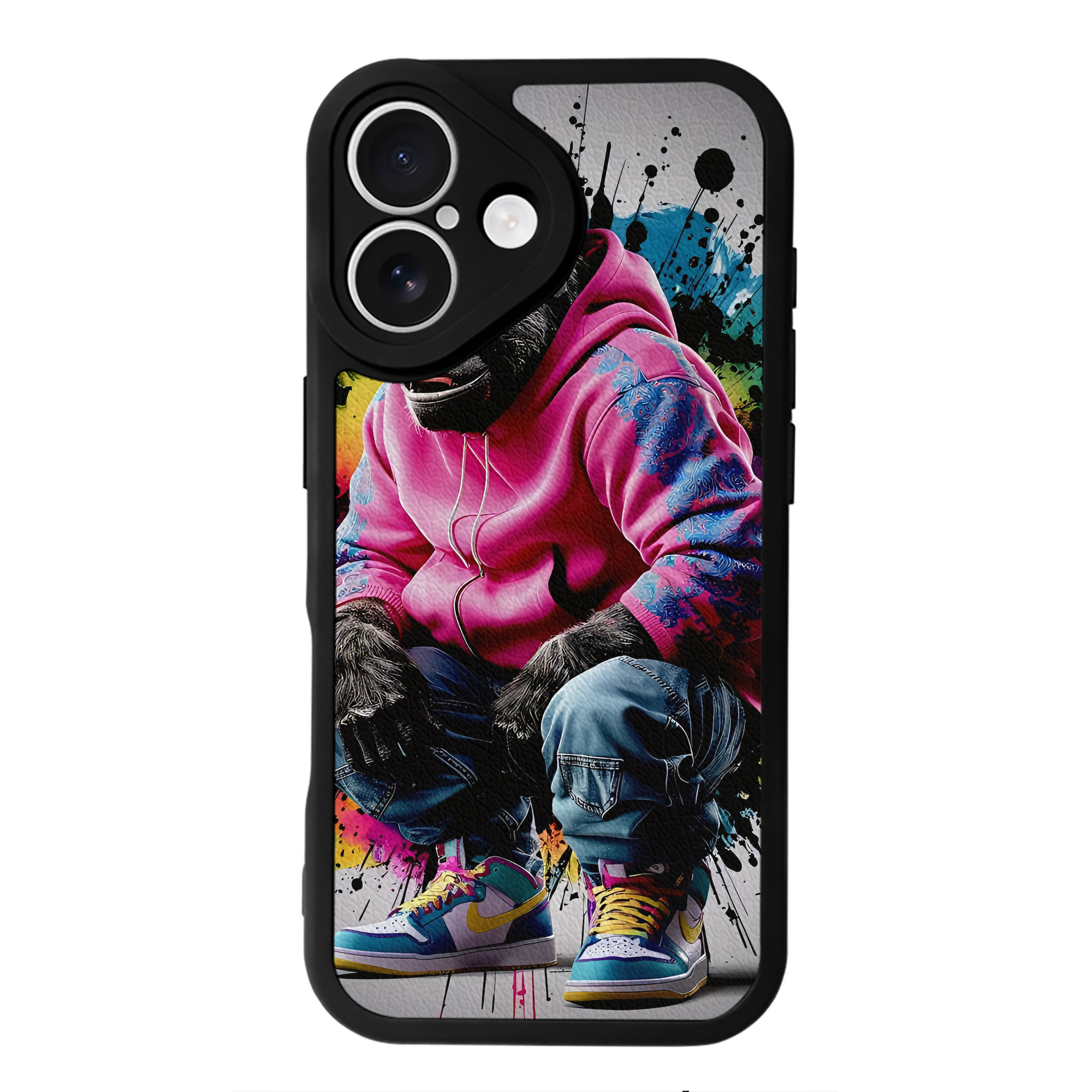 （画像用） ミッキーマウス Mickey Mouse 【iPhone 16シリーズ対応】シリコンスマホケース（レザー調） 材質：シリコン